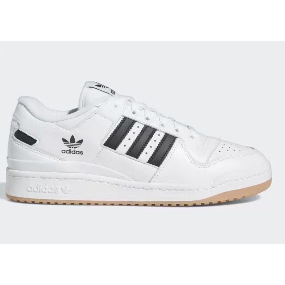 MEN'S ADIDAS FORUM 84 LOW CL SHOES Cloud White / Core Black / Gum IG3769